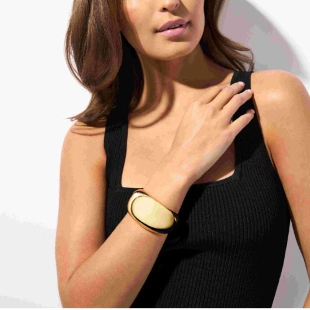 Michael Kors Large Precious Metal-Plated Brass Bubble Cuff - Picture 2 of 4